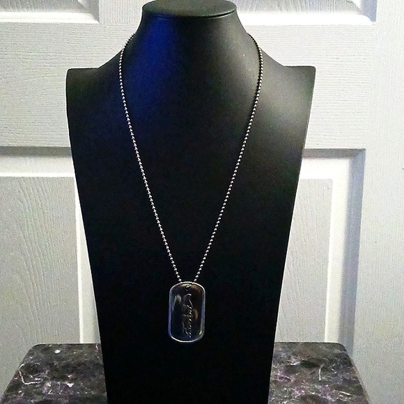 Unisex Lockheed Martin F-22 Raptor Dog Tag Necklace - Picture 1 of 4